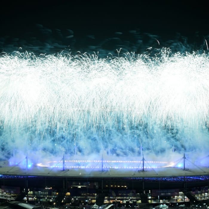 Fireworks light up Paris sky