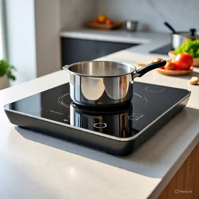 Flat-bottom pans improve cooking efficiency and uneven bases can reduce performance.
