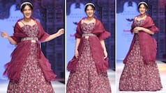 Gauahar Khan is Hotness Personified! Her Wine Showstopper Lehenga is The Prettiest Pick For Brides- See Gorgeous Pics