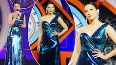 Gauahar Khan Looks Bold in Hot Blue Metallic Gown at Bigg Boss 16 Launch, Joins Salman Khan on Stage