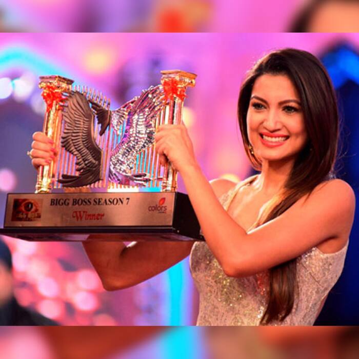 Gauhar Khan as winner of Bigg Boss Season 7