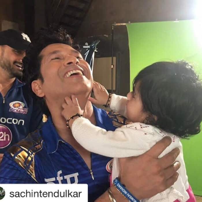 Geeta Basra shares a cute picture of Sachin Tendulkar and Hinaya on Instagram