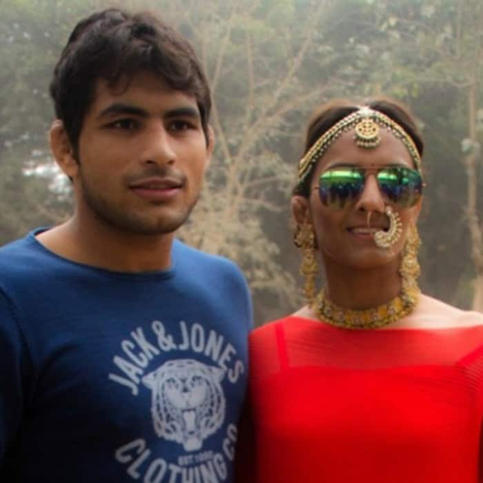 Geeta Phogat with husband Pawan Kumar as contestants of Nach Balliye 8