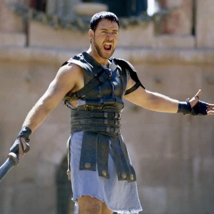 Gladiator: Russell Crowe as Maximus showcased a warrior’s strength, dignity, and emotional depth.
