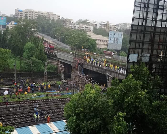 Gokhale Bridge incident due to Mumbai rains has affected the rail and road traffic.