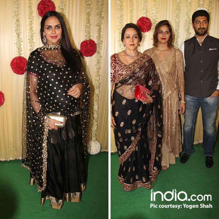Hema Malini with Ahana Deol and Esha Deol at Ekta Kapoor’s Diwali party