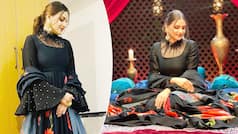 Himanshi Khurana Looks Regal in Black Floral Anarkali- See Gorgeous Pics