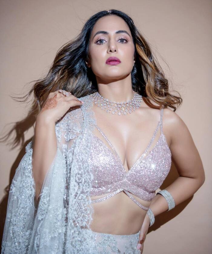 Hina Khan creates sensation in glamorous fusion lehenga - see pics
