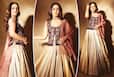 Hina Khan Looks Whimsical in a Dreamy Golden-Maroon Lehenga Set by Anju Modi - See Viral Pics