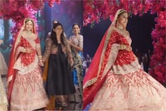 Unstoppable Hina Khan owns the ramp in bridal red lehenga amid cancer battle, fans hail 'The Queen'- See pics