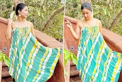 Hina Khan Exudes Vacation Vibes in Hot Stylish Green Dress, Pics