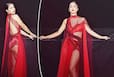 Hina Khan Drops Sizzling Photoshoot in Sequin Red Dress With Mesh Overlay And Oh That Sexy Back!