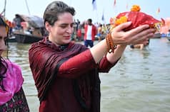Priyanka Gandhi Takes Holy Dip in Ganga on Mauni Amavasya | See Photos