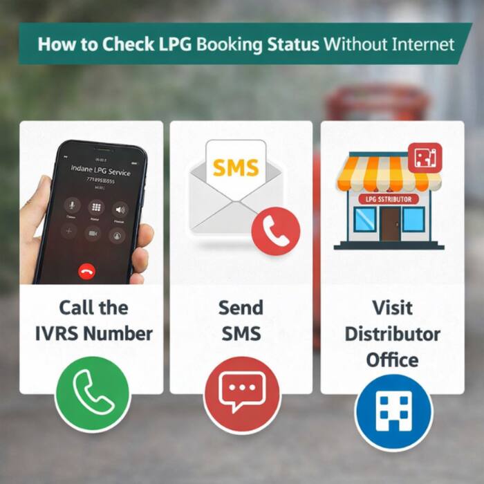 How to check LPG Booking Status without internet