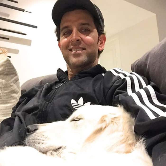 Hrithik Roshan shares a cute pic with his pet