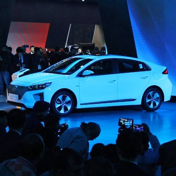 Hyundai showcases Ioniq Electric at Auto Expo 2018