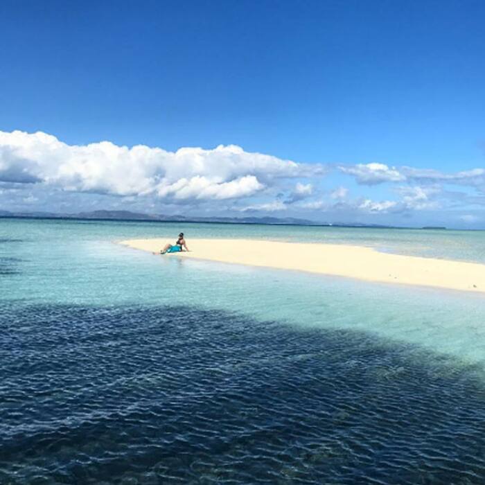 Ileana D’cruz posing at an island of Fiji