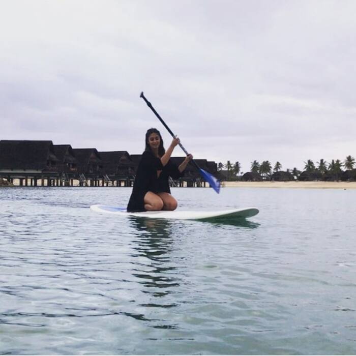 Ileana D’cruz tried paddle boarding in Fiji