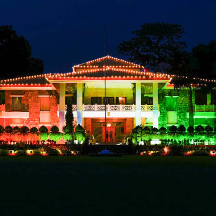 Illuminated Ukhand Lok Bhawan