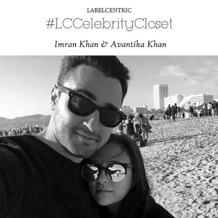 Imran Khan poses with wife Avantika Khan