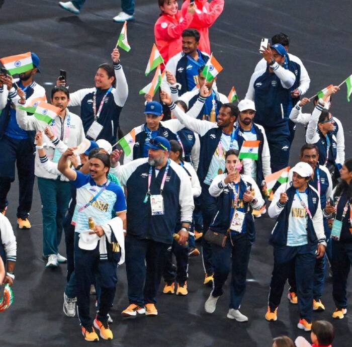 Indian contingent at Paris Olympics 2024 Closing Ceremony