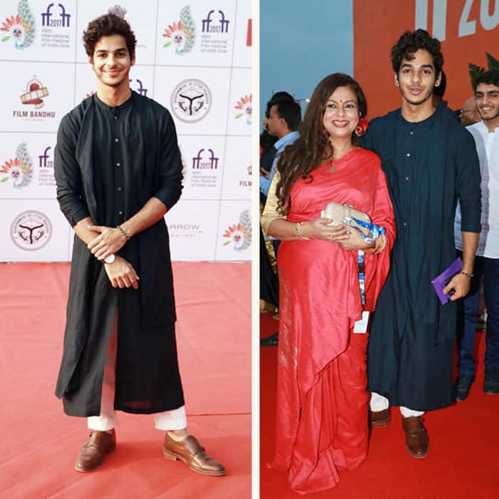 Ishaan Khattar with mother Neelima at International Film Festival of India 2017