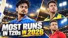 Ishan Kishan to Mitchell Marsh to Abhishek Sharma: Batters with most runs in T20 in 2026