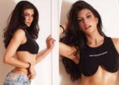 Jacqueline Fernandez Oozes Oomph in Hot Black Sports Bra And Denims