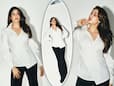 Janhvi Kapoor Serves Boss Lady Looks in White Shirt And Black Pants - See Stunning PICS