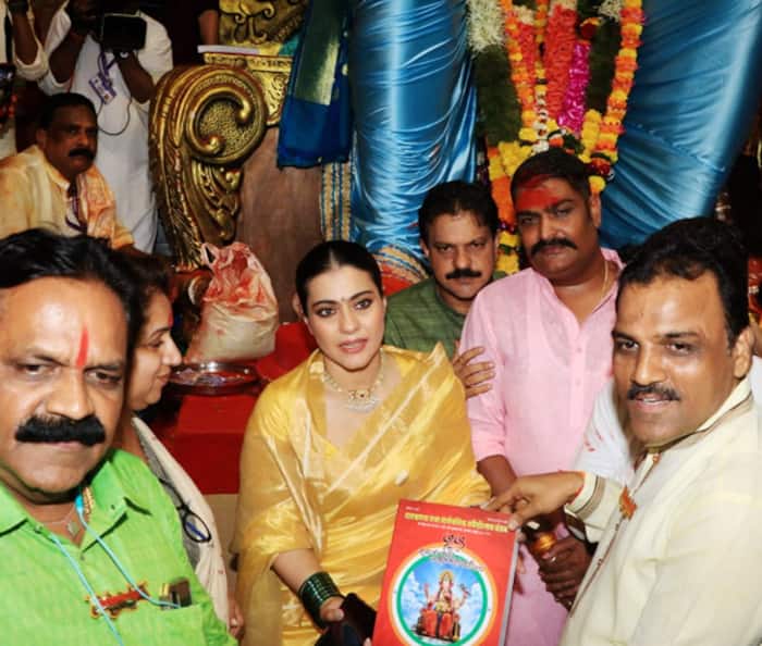 Kajol looks extremely graceful in a bright yellow saree and green bangles - see viral pics
