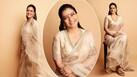 Kajol’s Holi Wish For Her Admirers is All About Grace And Poise in Ivory Saree And Red Bindi - See Hot Photos