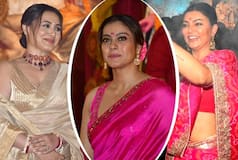 Bengali Beauties Rani Mukerji, Kajol And Sushmita Sen Make Heads Turn in Colourful Sarees at Durga Puja Pandal - PICS
