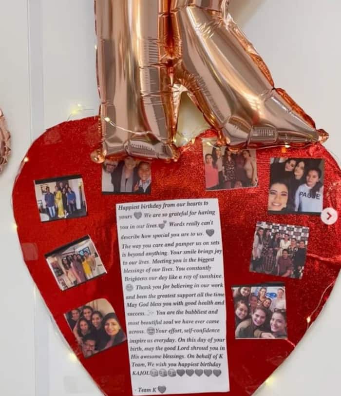 Kajol’s pre-birthday surprise is all about red hearts and love