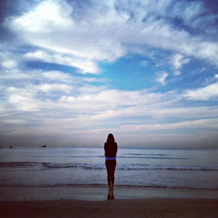 Kalki Koechlin at a beach in Jaffa