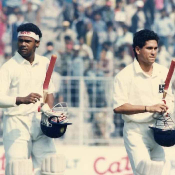 Kambli was at the crease when India loss the semi final clash in 1996 World Cup