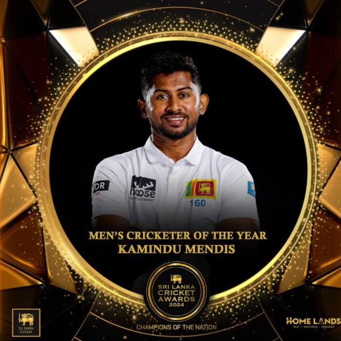 Kamindu Mendis was awarded Sri Lanka Cricket s Cricketer of the Year Award