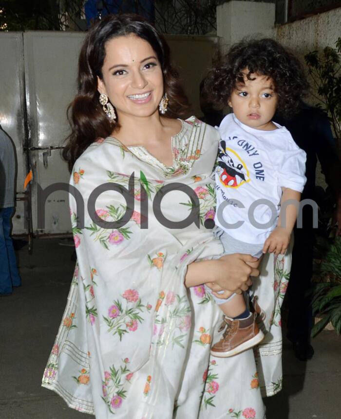 Kangana Looks Adorable as She Strikes a Pose With Nephew