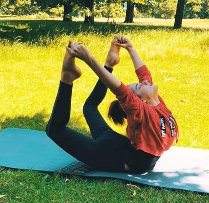 Kangana Ranaut doing yoga