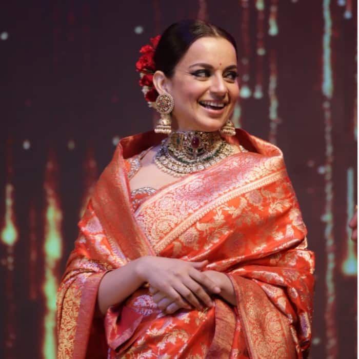 Kangana Ranaut s traditional look for Ravan Dahan