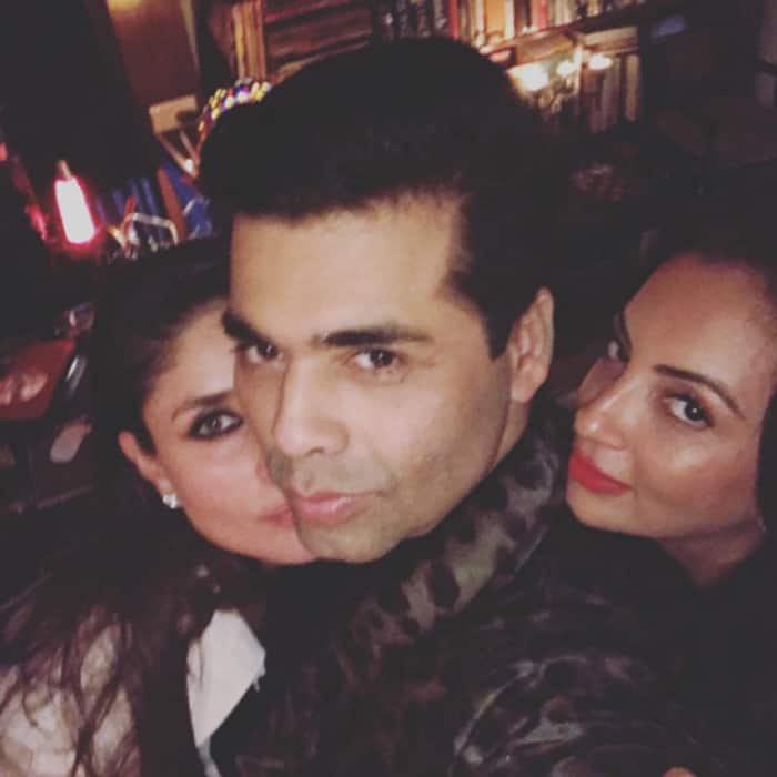 Karan Johar and Seema Khan at Kareena Kapoor Khan’s birthday party