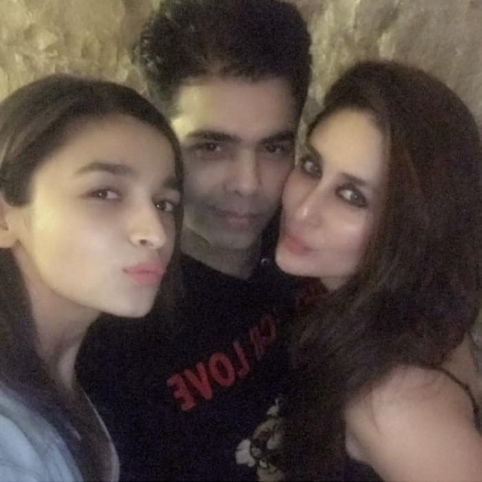 Karan Johar shares a picture with Alia Bhatt and Kareena Kapoor Khan