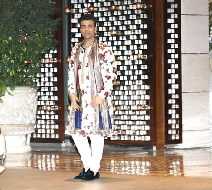 Karan Johar snapped at Mukesh Ambani’s residence