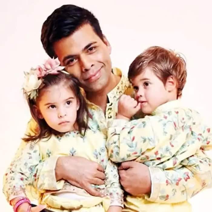 Karan Johar With Adorable Twins   Yash And Roohi