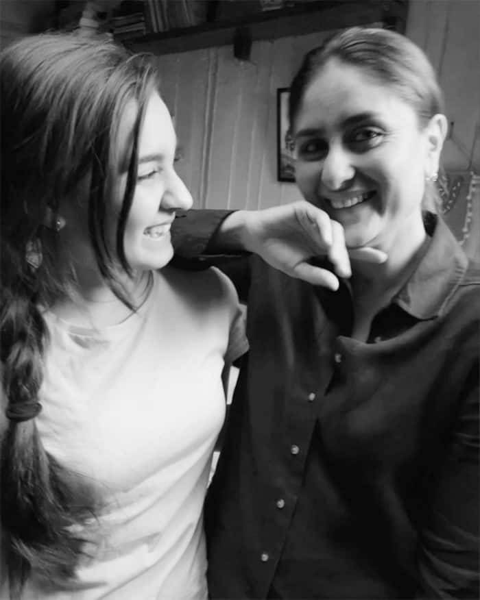 Kareena Kapoor and Naisha Khanna are new buddies on the sets of The Devotion of Suspect X