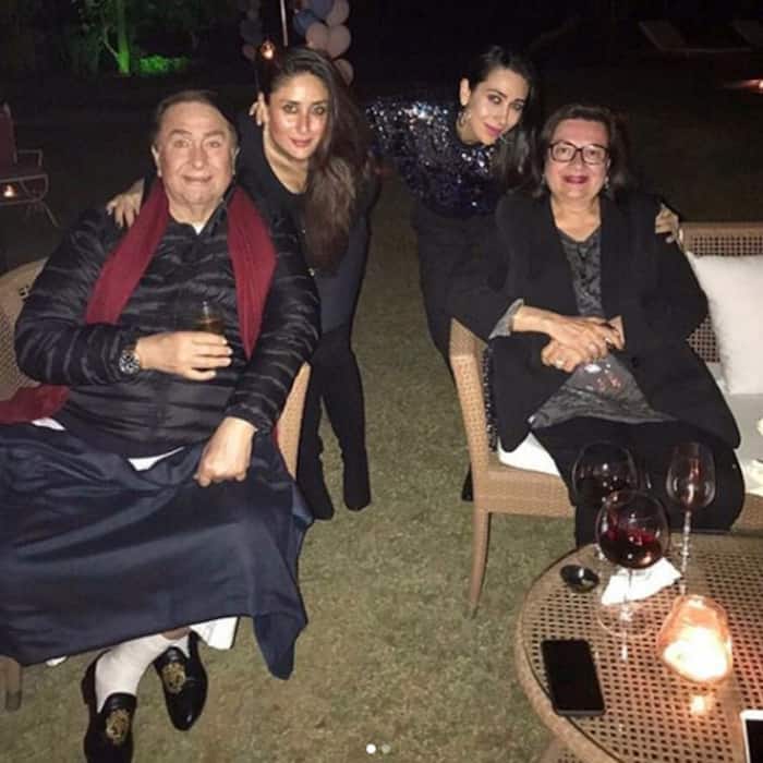 Kareena Kapoor Khan with parents Babita, Randhir and Karisma at Pataudi palace