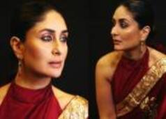 Kareena Kapoor Khan's Seductive Eyes Shine in a Hot Red Satin Saree, Stealing the Limelight at Filmfare 2024 - Check Photos
