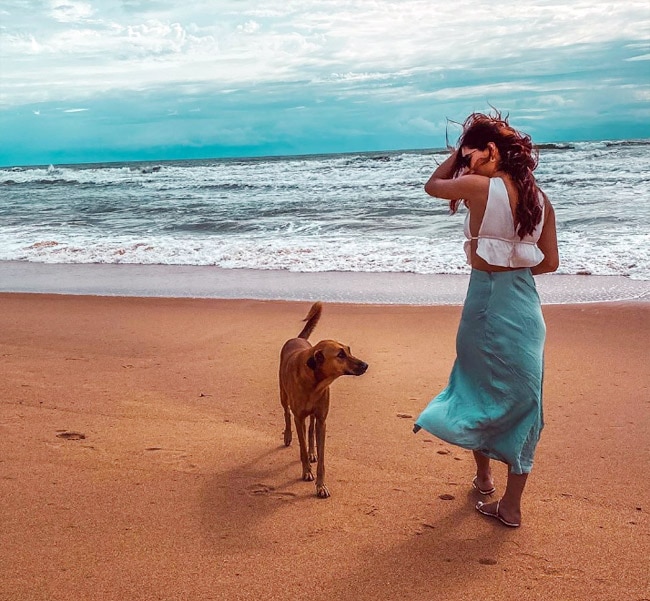 Karishma Sharma Oozes Oomph in Multi-Color Swimwear Karishma Sharma Oozes Oomph in Multi-Color Swimwear