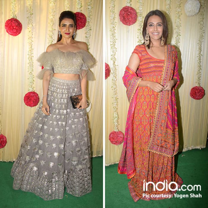 Karishma Tanna and Swara Bhaskar at Ekta Kapoor’s Diwali party