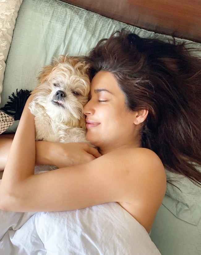Karishma Tanna Cuddles Her Pet Dog Karishma Tanna Cuddles Her Pet Dog