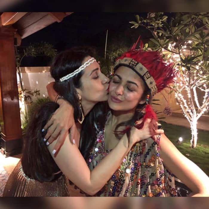 Karisma Kapoor with Amrita Arora at her Goa birthday bash